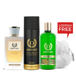 Denver Gift Pack Autograph Collection White Leather |  Bodywash Purifying with Loofah | Hamilton Caliber 200ml