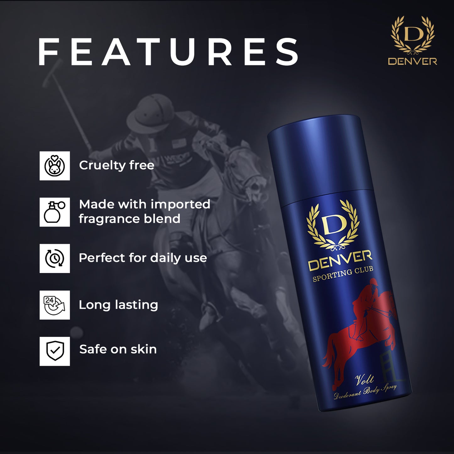 Denver Volt Deodorant Features