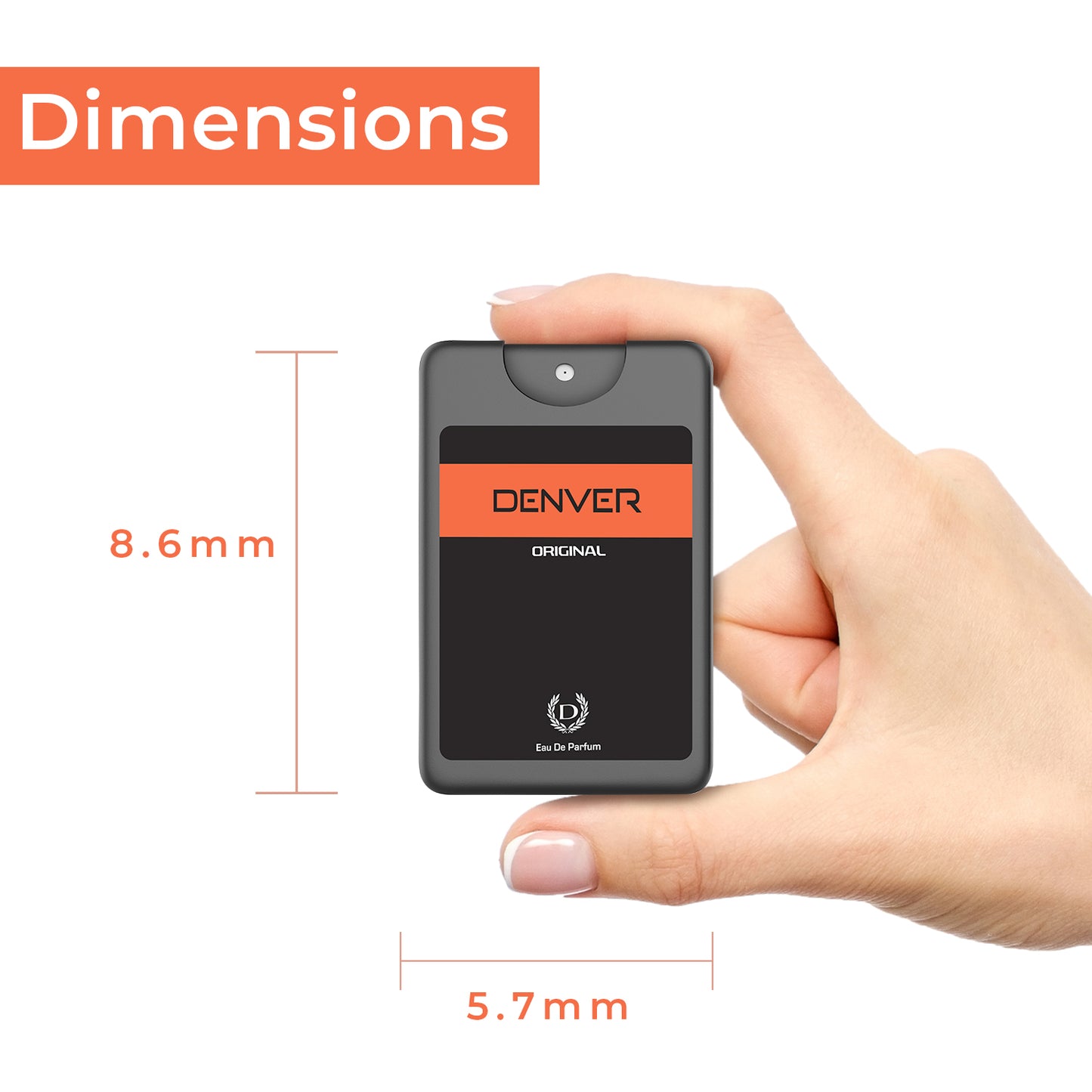 Denver original Pocket Pefume Dimensions