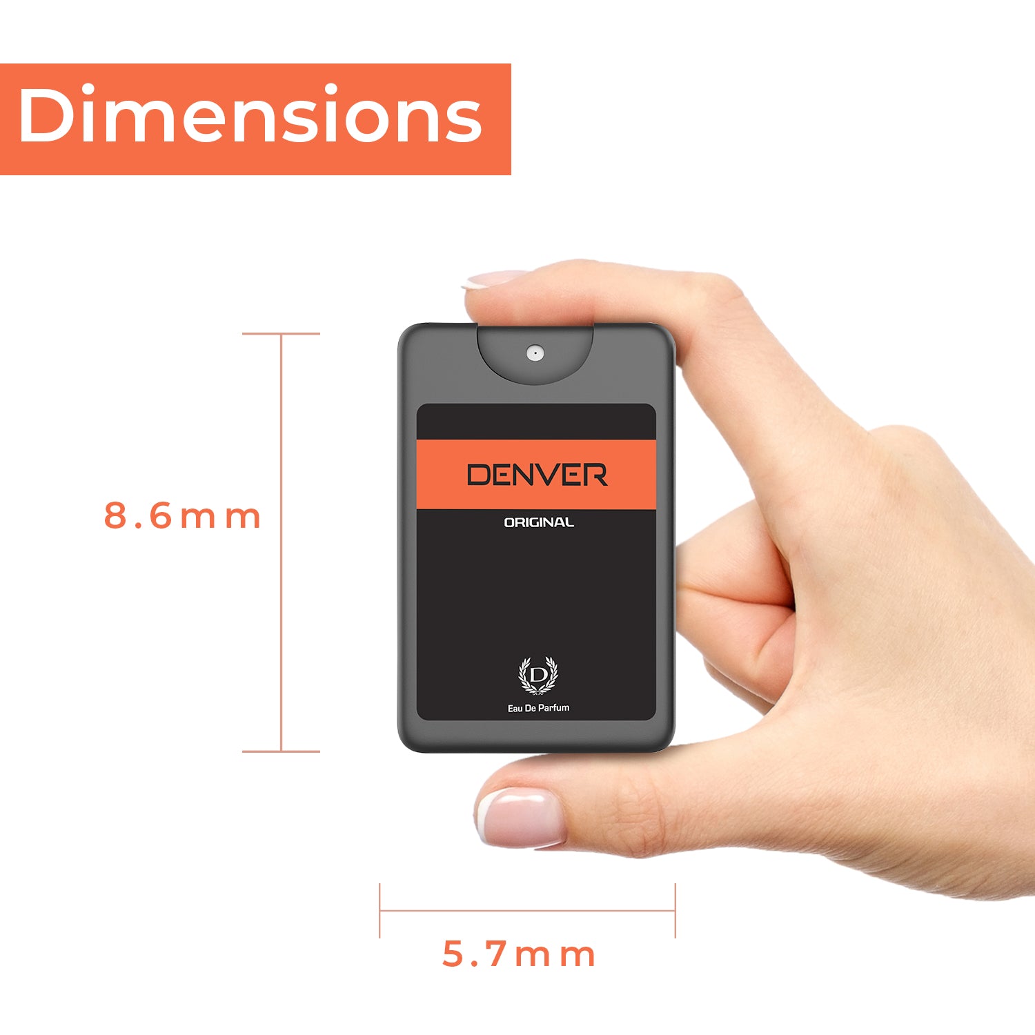 Denver original Pocket Pefume Dimensions