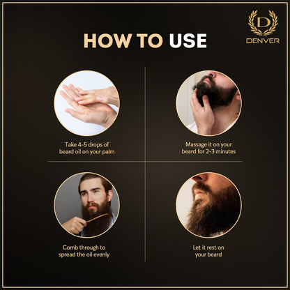 Denver Growth beard Oil How To use?