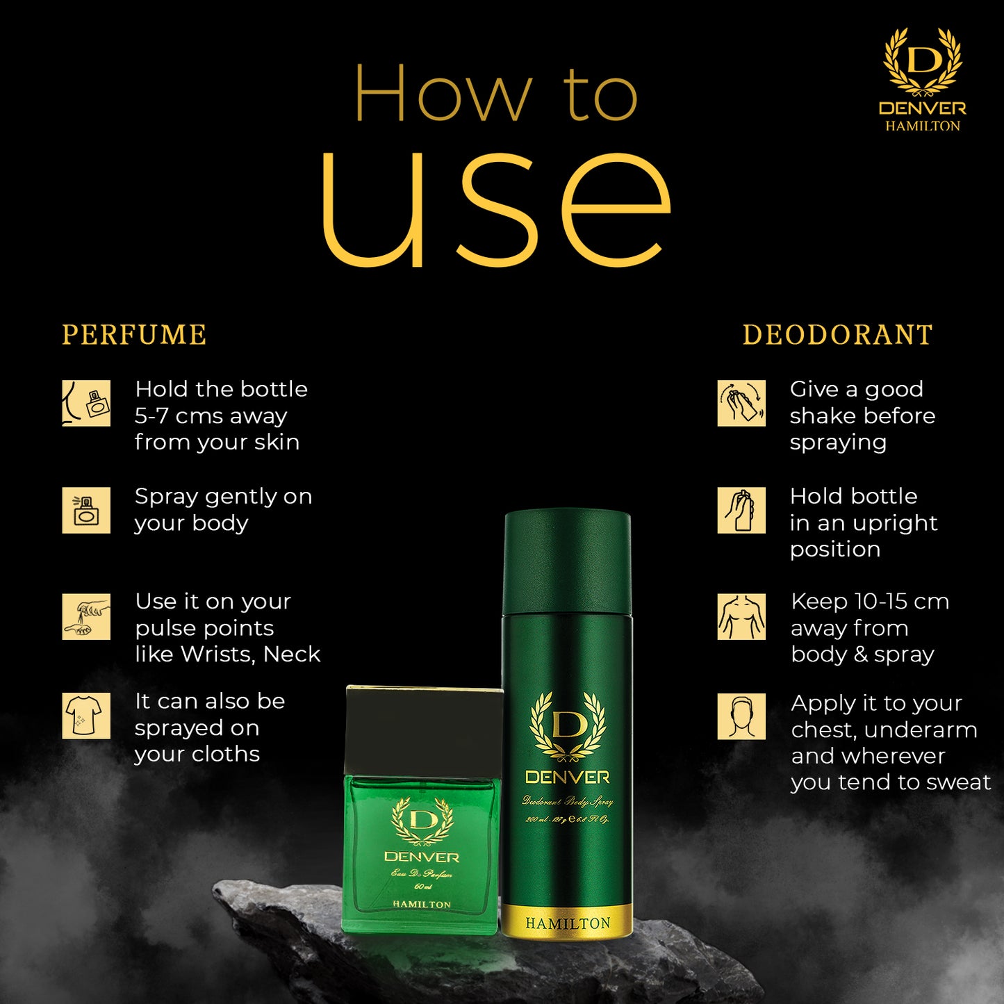 Denver Black Code Gift Pack How To Use?