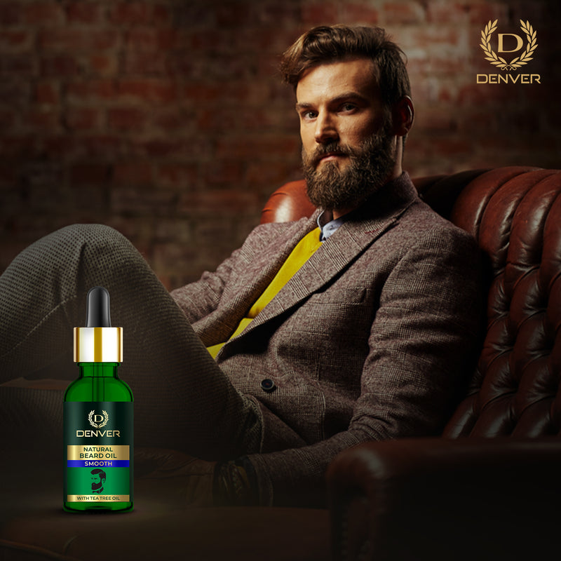 Denver Natural Beard Oil - Smooth with free wooden comb