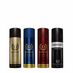 Denver Prestige, Pride, Honour and Black Code Combo Deodorant Spray - For Men (800 ml, Pack of 4)