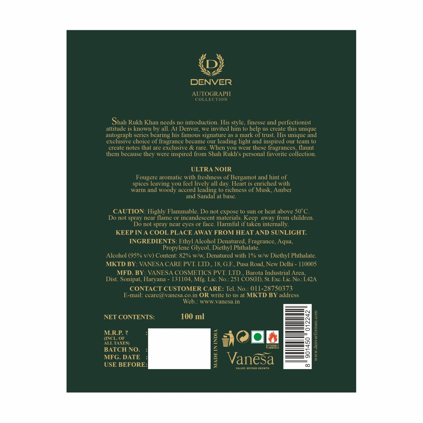Back side image of Ultra Noir