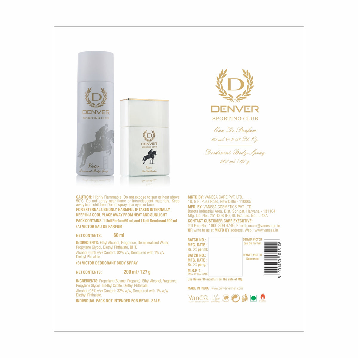 Denver Victor Gift Pack Back Side